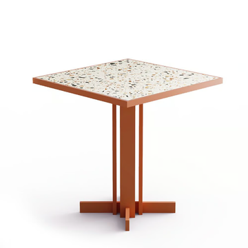 PRAGA - Square terrazzo and metal table by Mambo Unlimited Ideas - view 3